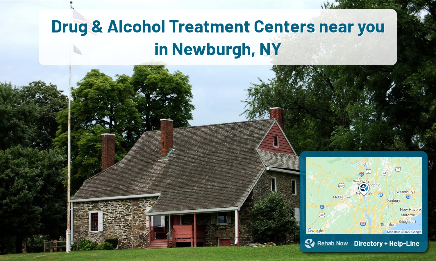 Struggling with addiction in Newburgh, New York? RehabNow helps you find the best treatment center or rehab available.
