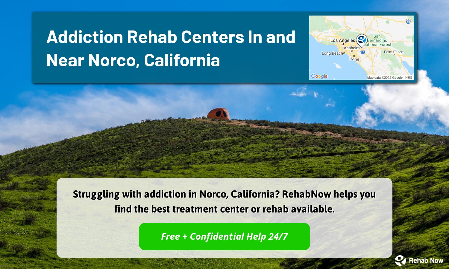 Struggling with addiction in Norco, California? RehabNow helps you find the best treatment center or rehab available.