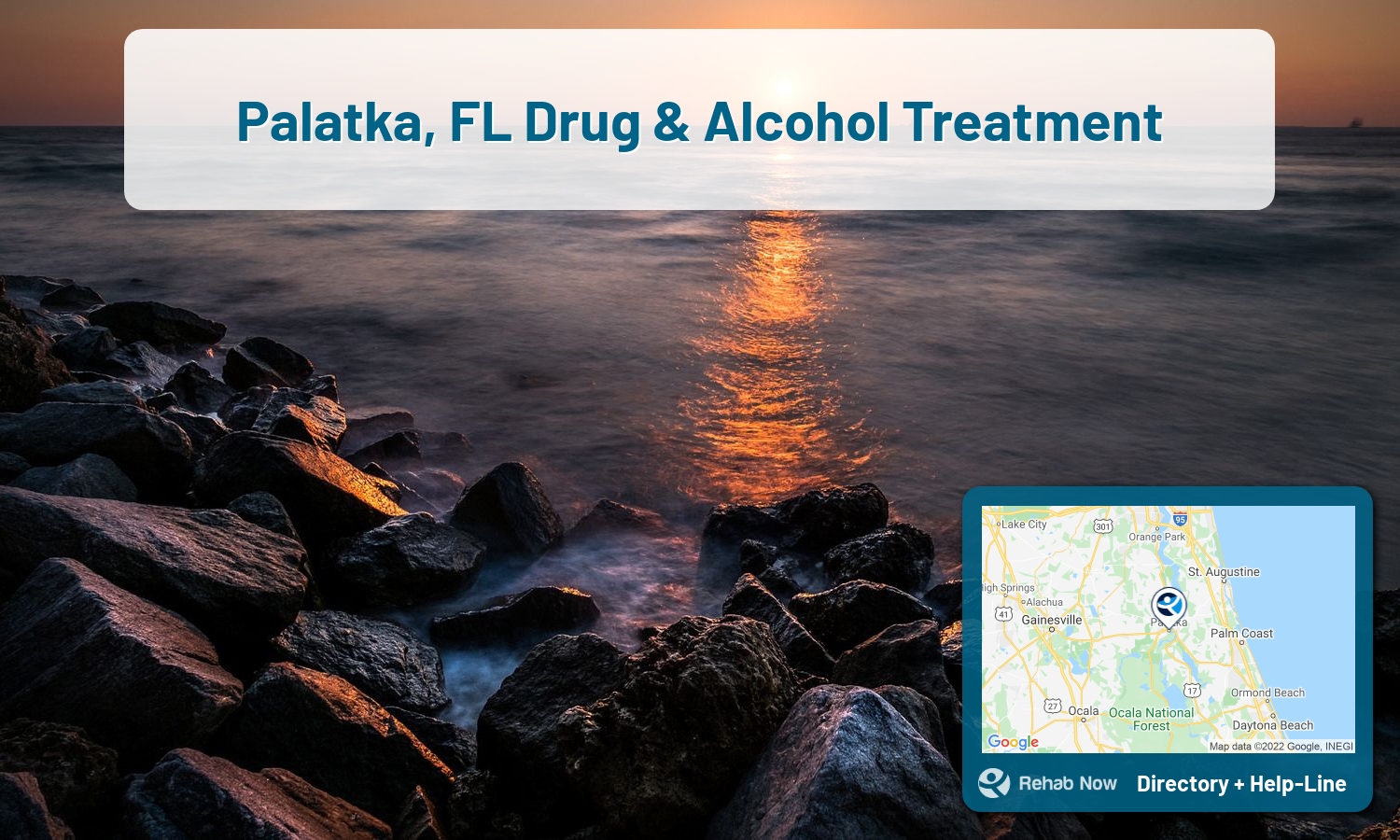 Need treatment nearby in Palatka, Florida? Choose a drug/alcohol rehab center from our list, or call our hotline now for free help.