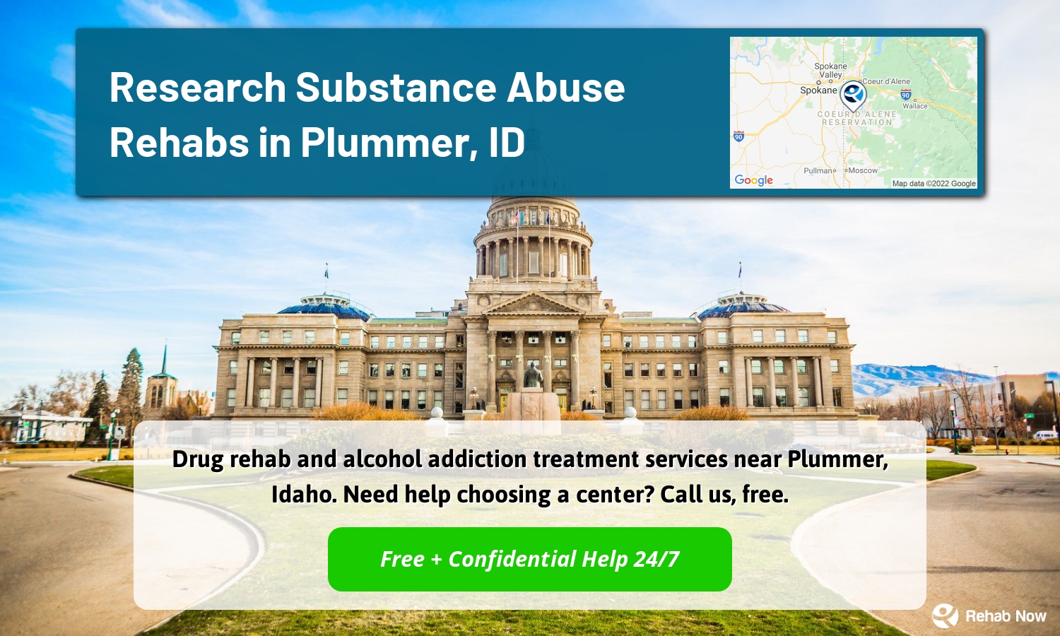 Drug rehab and alcohol addiction treatment services near Plummer, Idaho. Need help choosing a center? Call us, free.