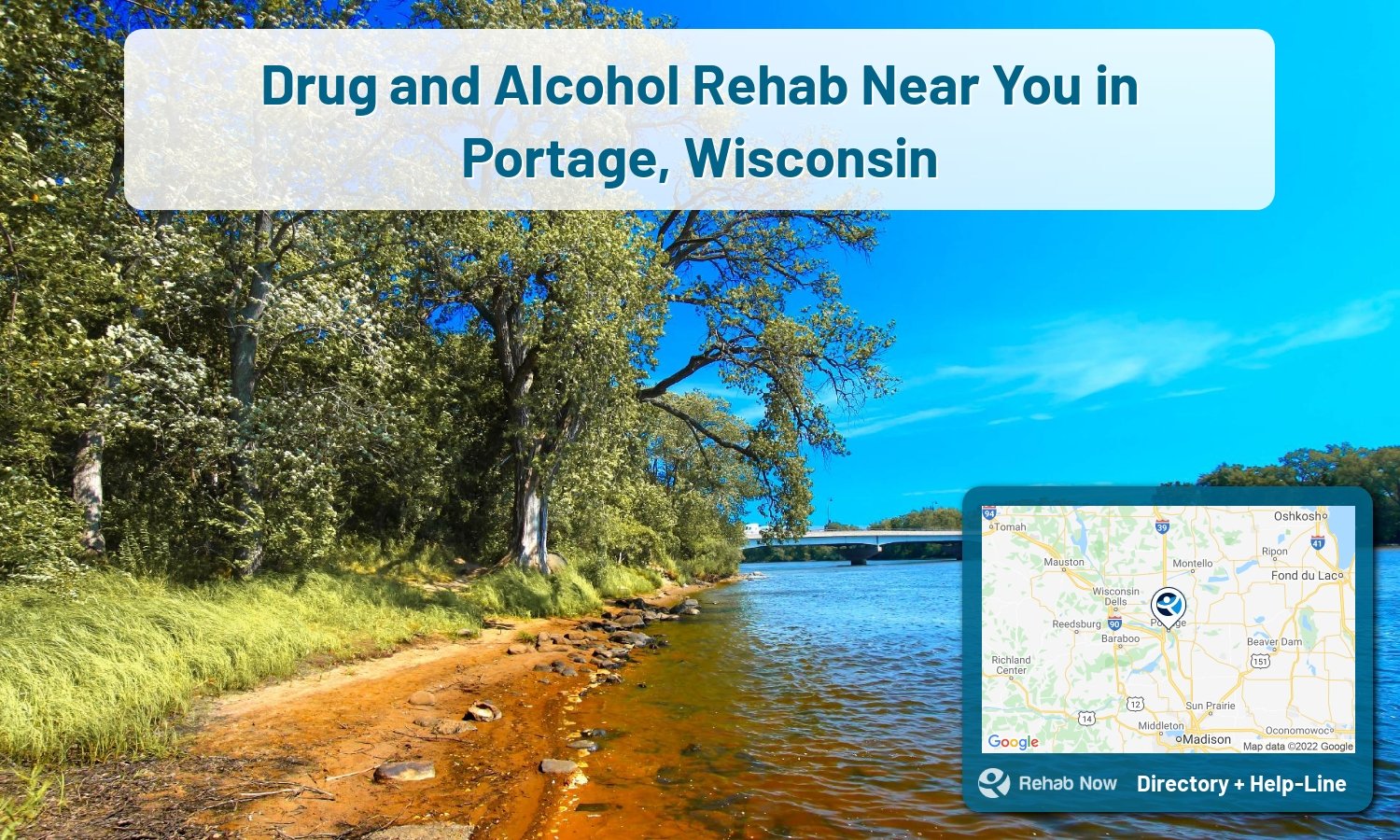 Need treatment nearby in Portage, Wisconsin? Choose a drug/alcohol rehab center from our list, or call our hotline now for free help.