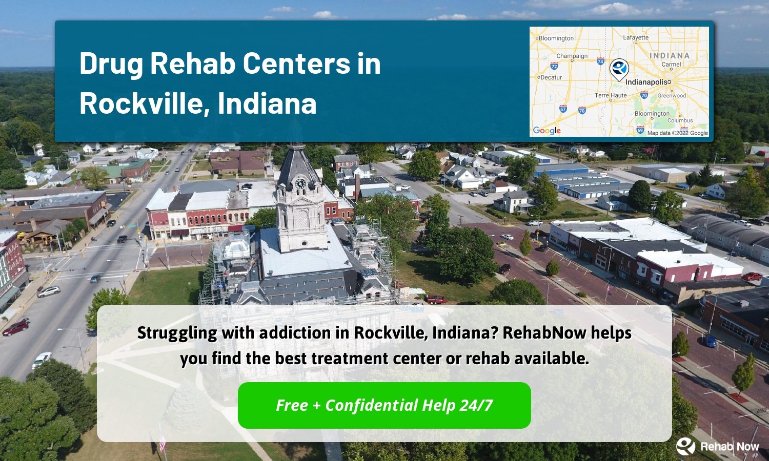 Struggling with addiction in Rockville, Indiana? RehabNow helps you find the best treatment center or rehab available.