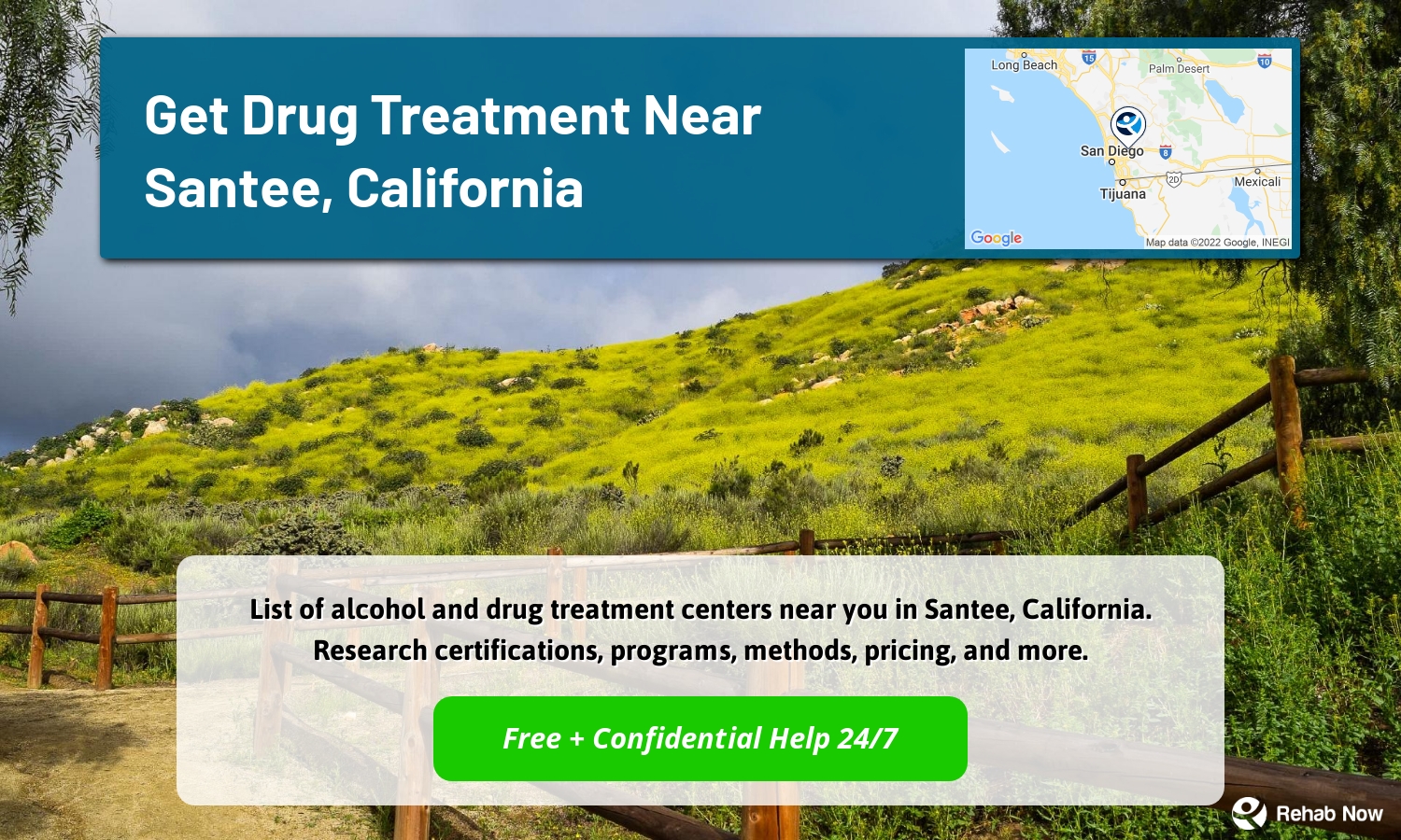 List of alcohol and drug treatment centers near you in Santee, California. Research certifications, programs, methods, pricing, and more.