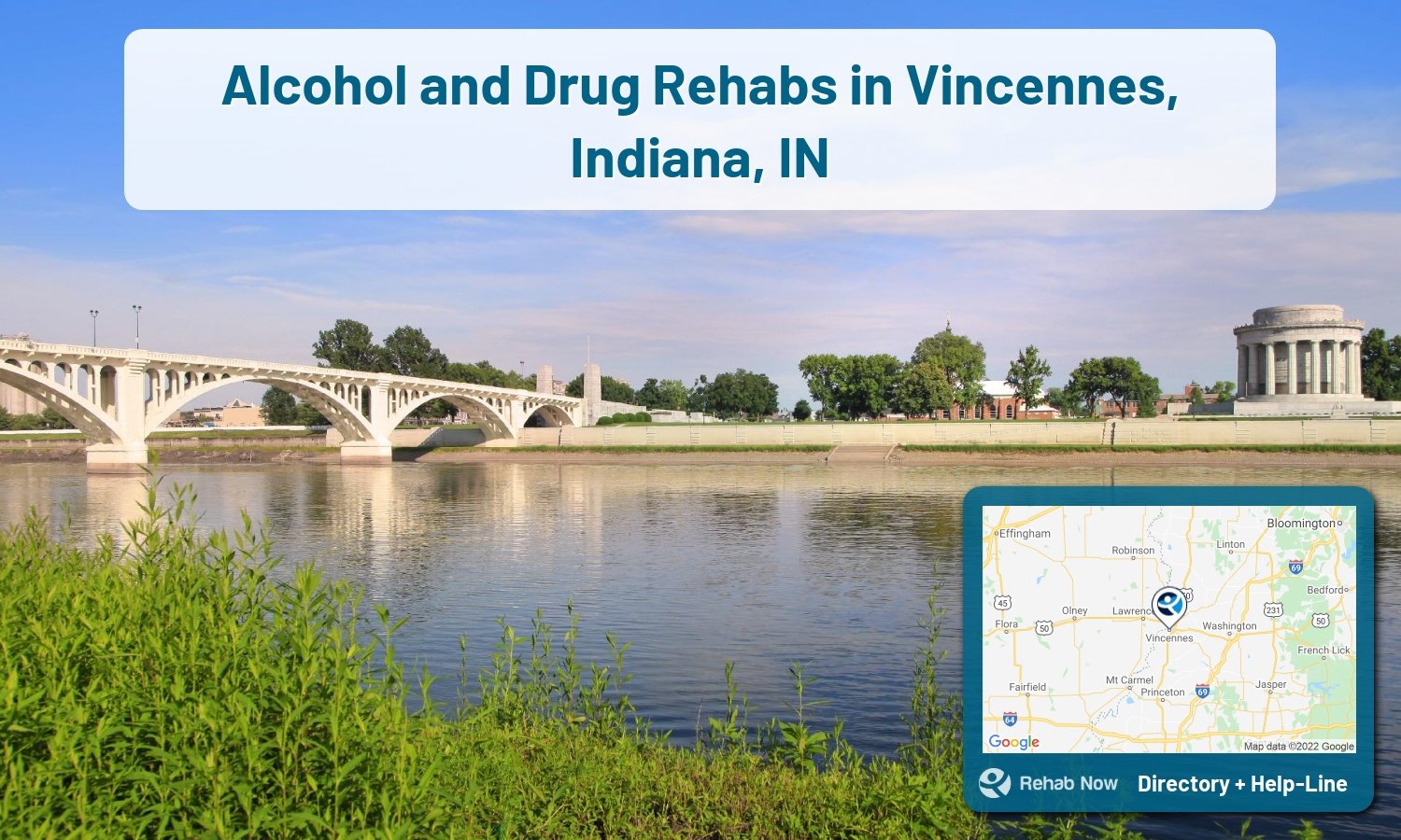 Ready to pick a rehab center in Vincennes? Get off alcohol, opiates, and other drugs, by selecting top drug rehab centers in Indiana