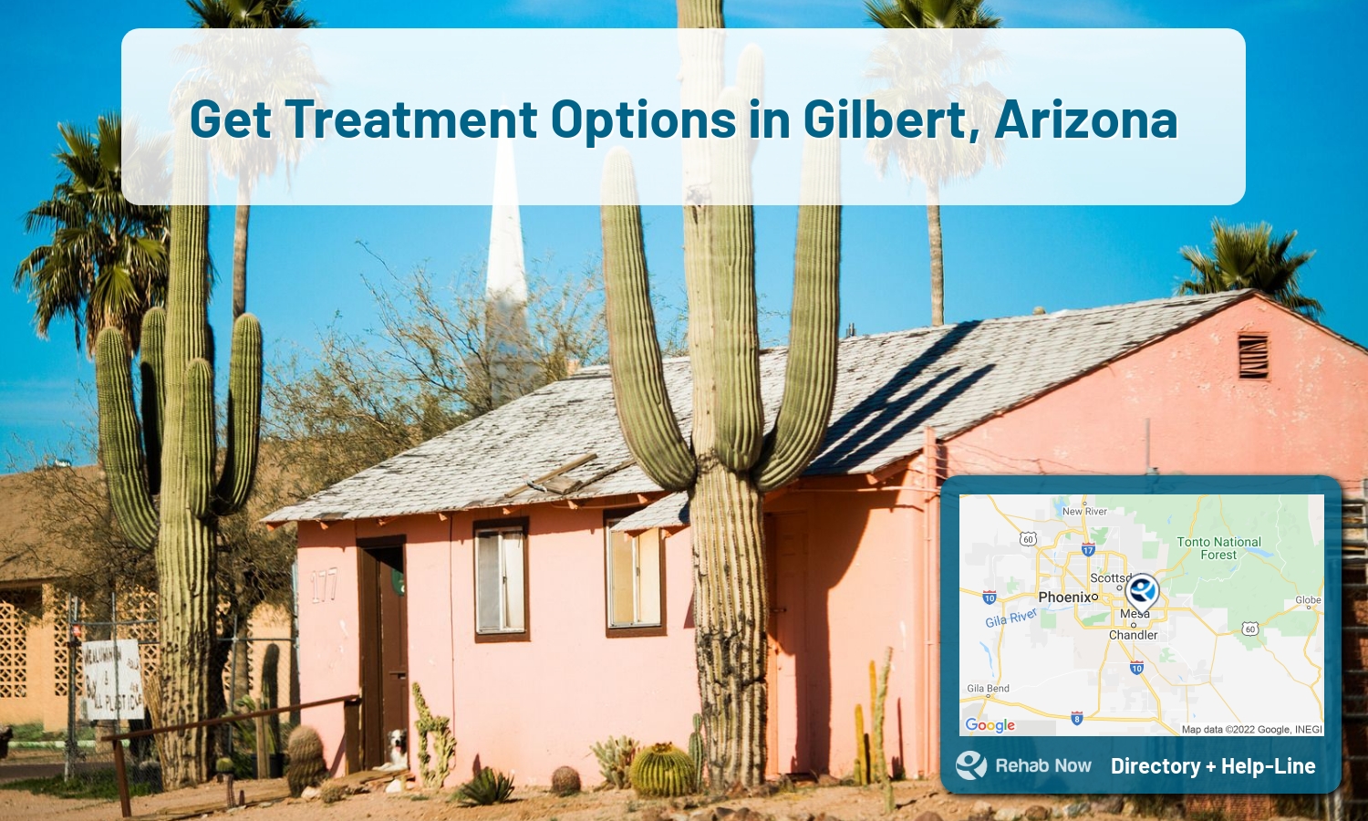 Need treatment nearby in Gilbert, Arizona? Choose a drug/alcohol rehab center from our list, or call our hotline now for free help.