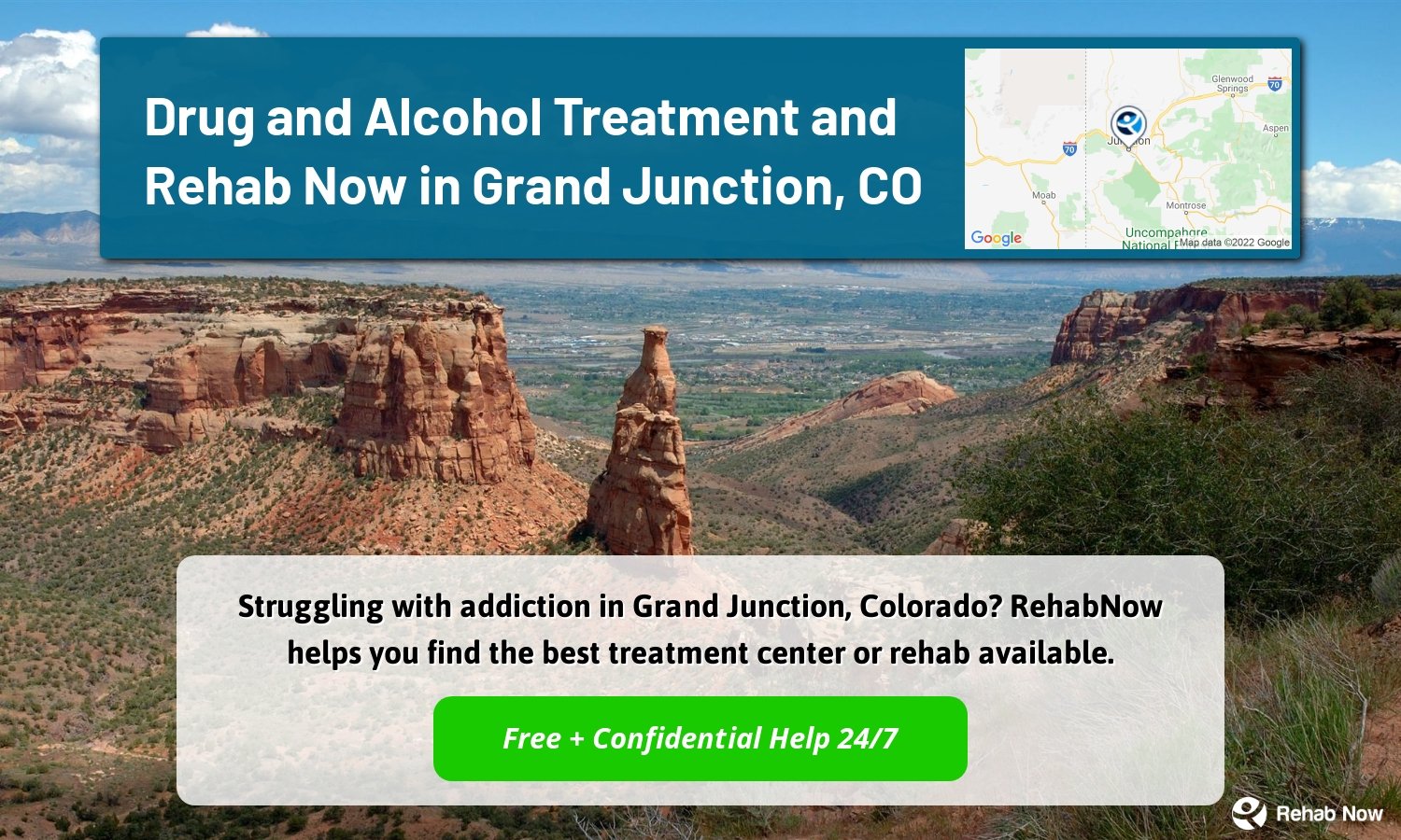 Struggling with addiction in Grand Junction, Colorado? RehabNow helps you find the best treatment center or rehab available.