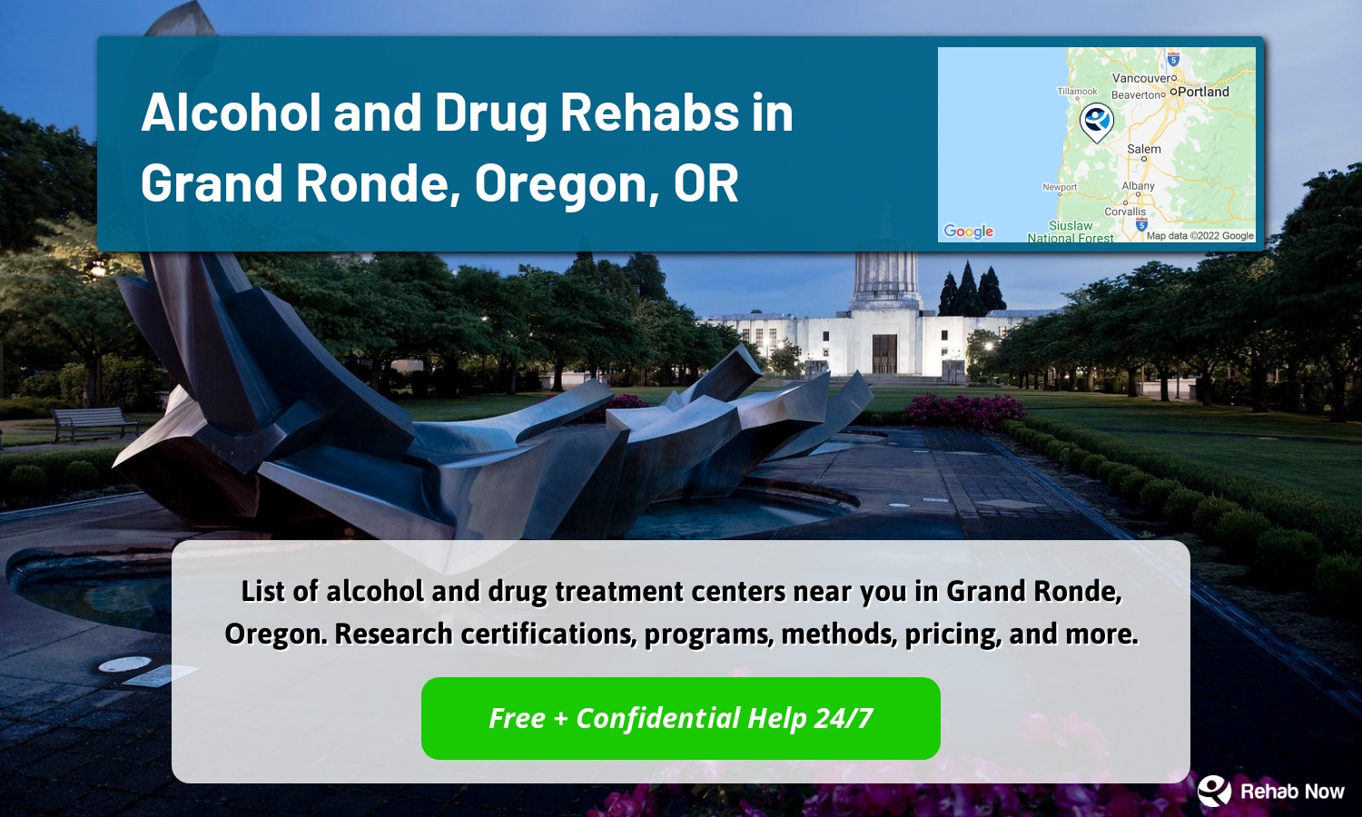List of alcohol and drug treatment centers near you in Grand Ronde, Oregon. Research certifications, programs, methods, pricing, and more.