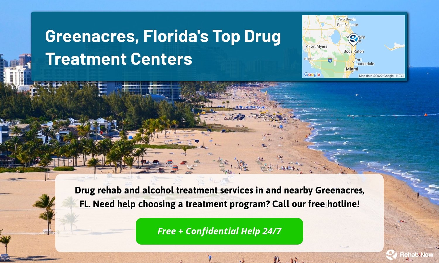 Drug rehab and alcohol treatment services in and nearby Greenacres, FL. Need help choosing a treatment program? Call our free hotline!