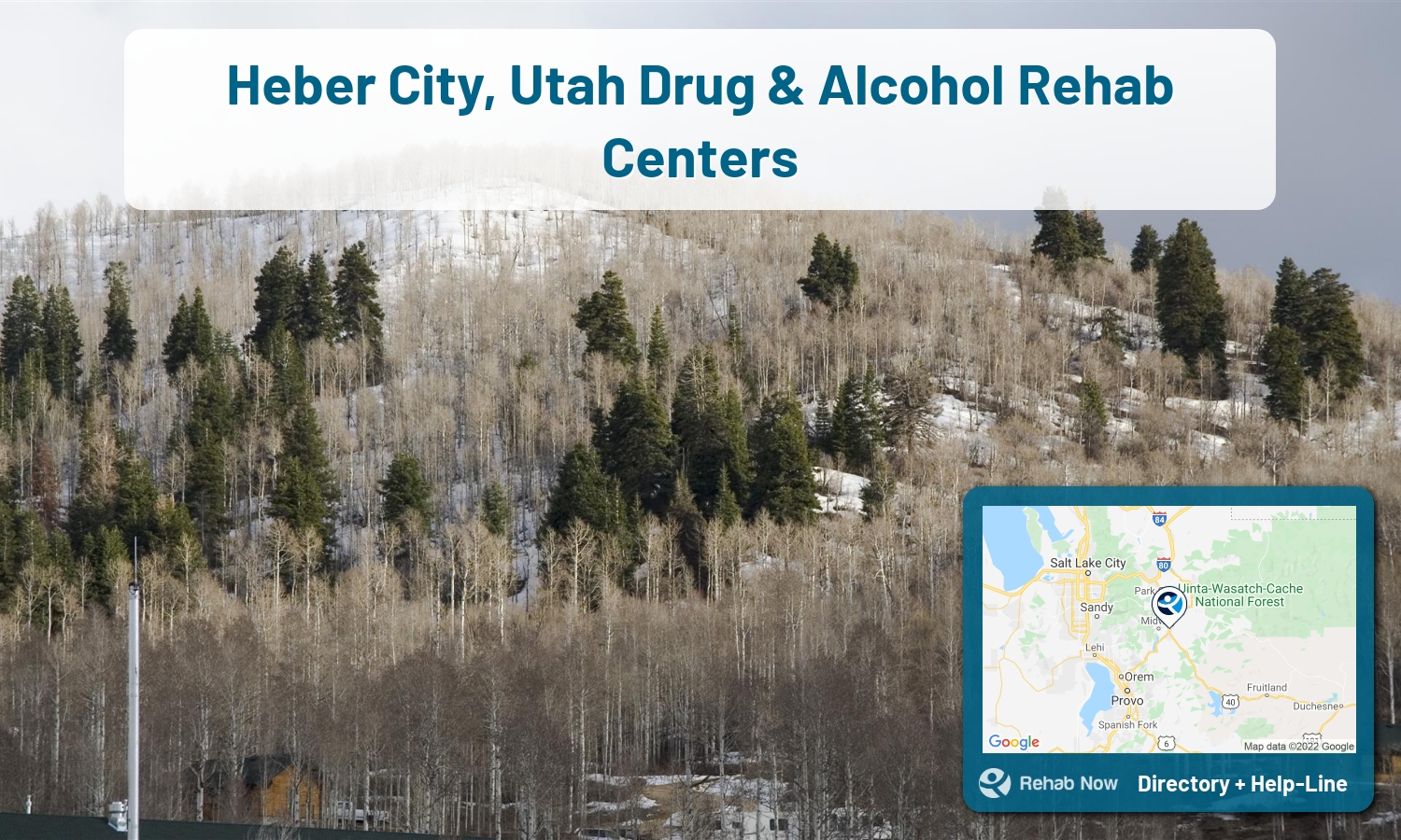 Our experts can help you find treatment now in Heber City, Utah. We list drug rehab and alcohol centers in Utah.
