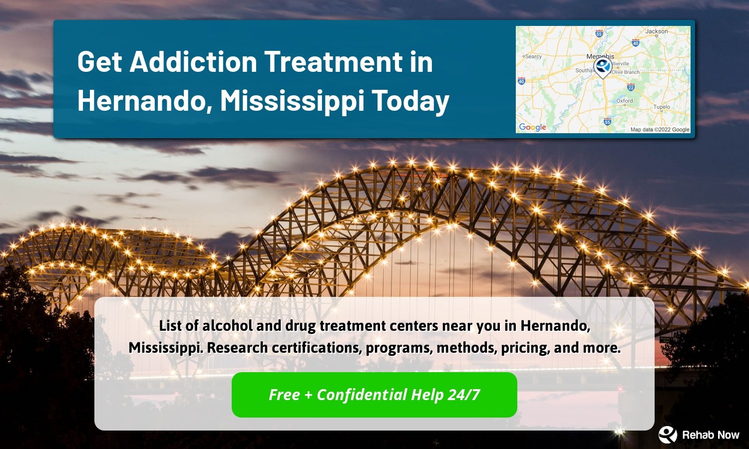 List of alcohol and drug treatment centers near you in Hernando, Mississippi. Research certifications, programs, methods, pricing, and more.