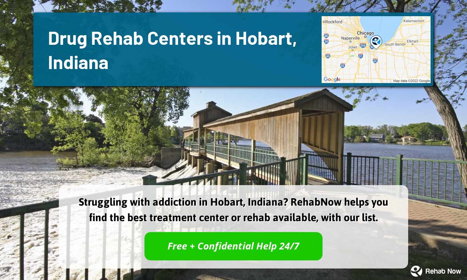 Struggling with addiction in Hobart, Indiana? RehabNow helps you find the best treatment center or rehab available, with our list.