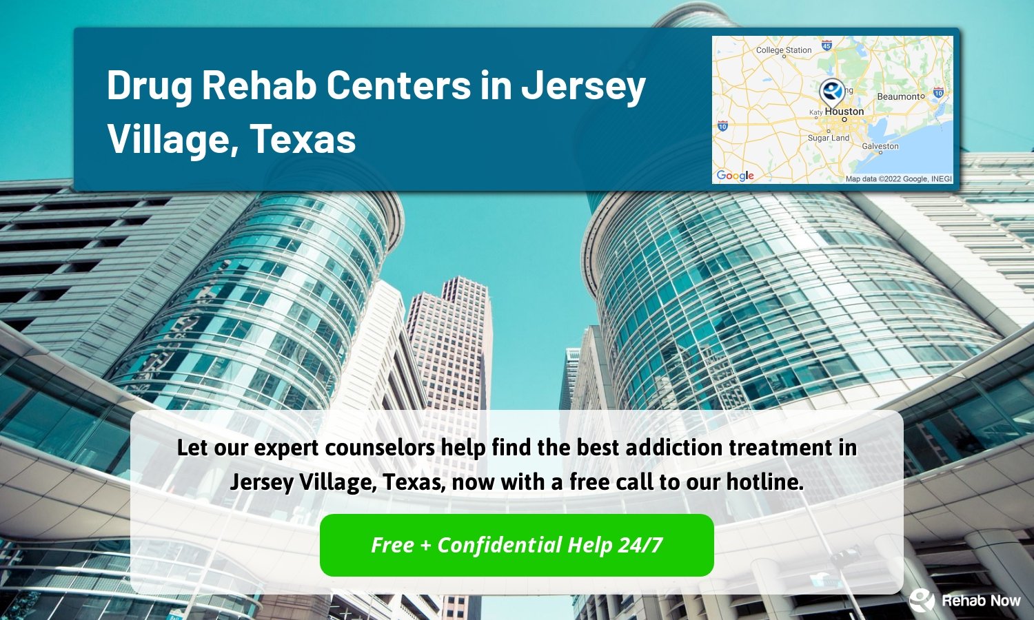 Let our expert counselors help find the best addiction treatment in Jersey Village, Texas, now with a free call to our hotline.