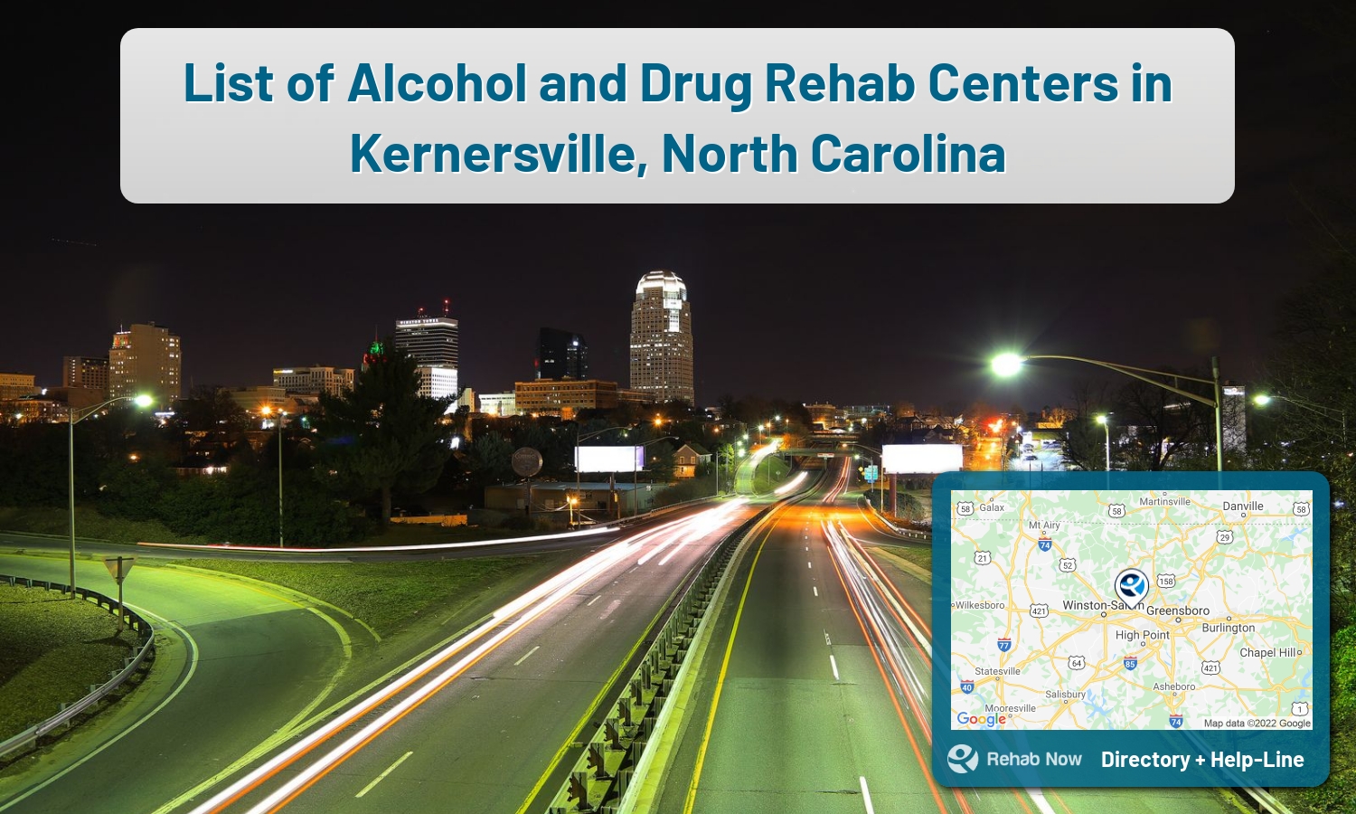 List of alcohol and drug treatment centers near you in Kernersville, North Carolina. Research certifications, programs, methods, pricing, and more.