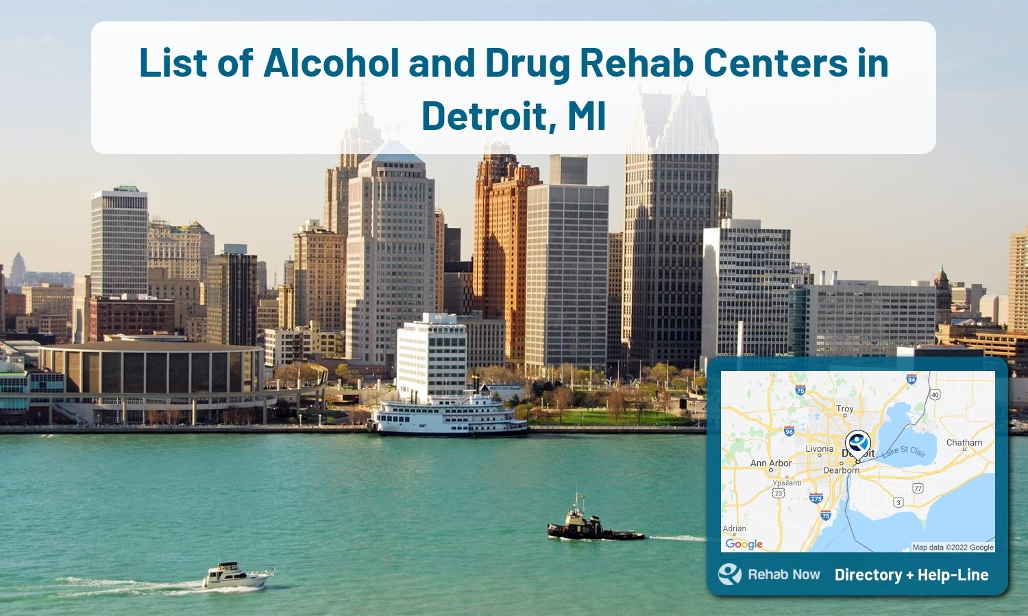 Let our expert counselors help find the best addiction treatment in Detroit, Michigan now with a free call to our hotline.
