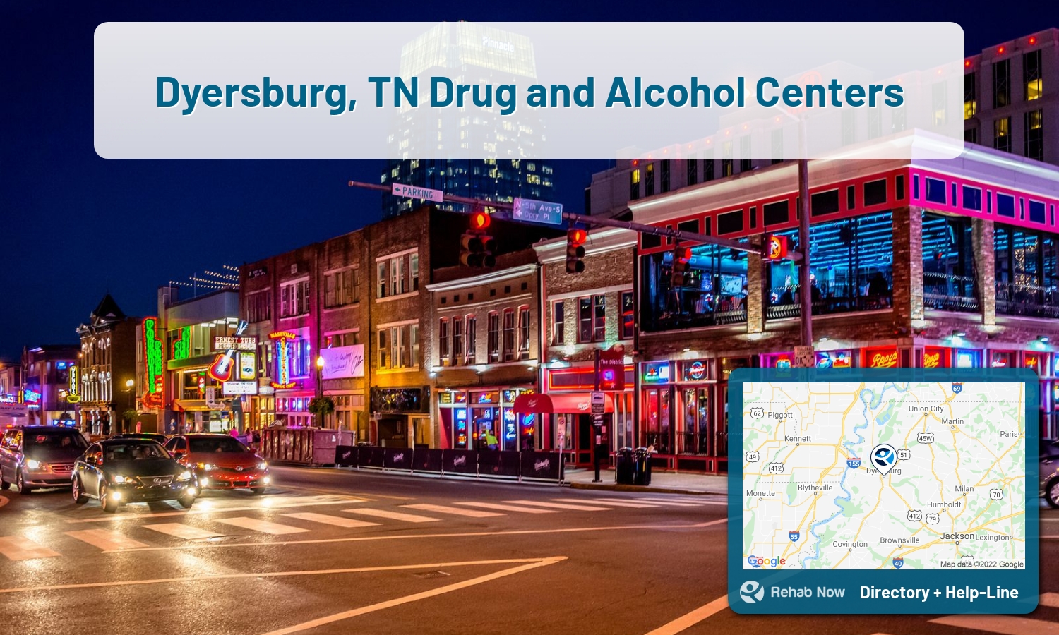 Let our expert counselors help find the best addiction treatment in Dyersburg, Tennessee now with a free call to our hotline.