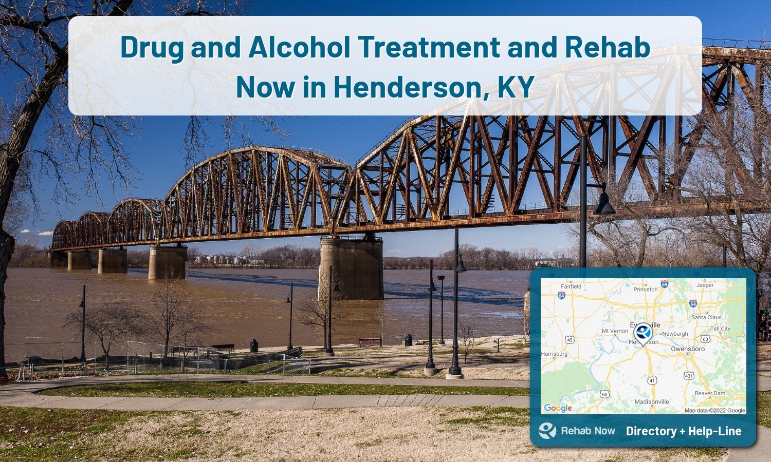 Our experts can help you find treatment now in Henderson, Kentucky. We list drug rehab and alcohol centers in Kentucky.