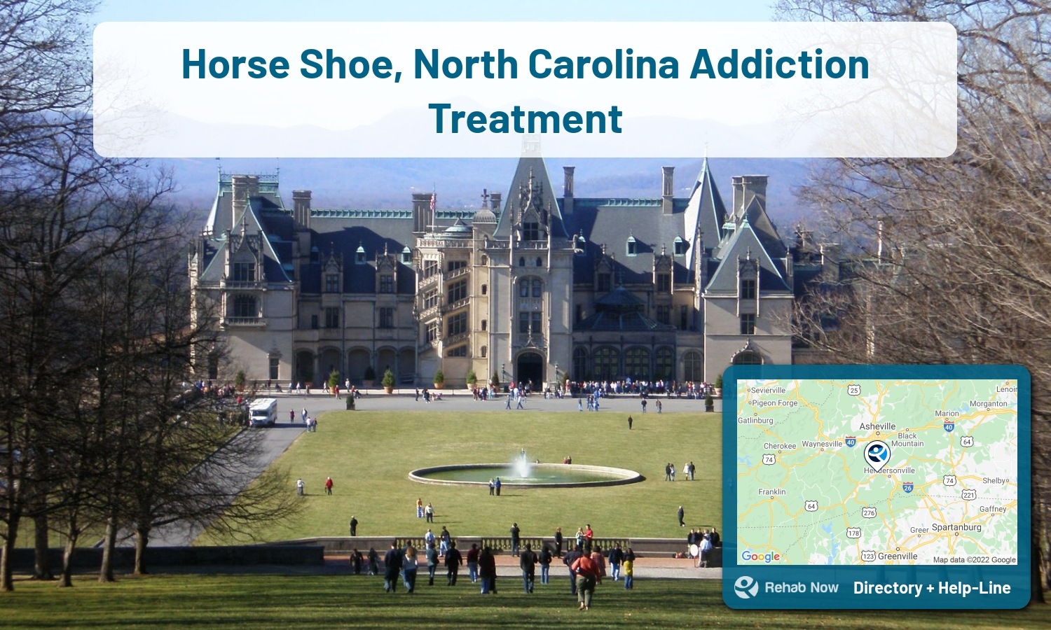 Find drug rehab and alcohol treatment services in Horse Shoe. Our experts help you find a center in Horse Shoe, North Carolina