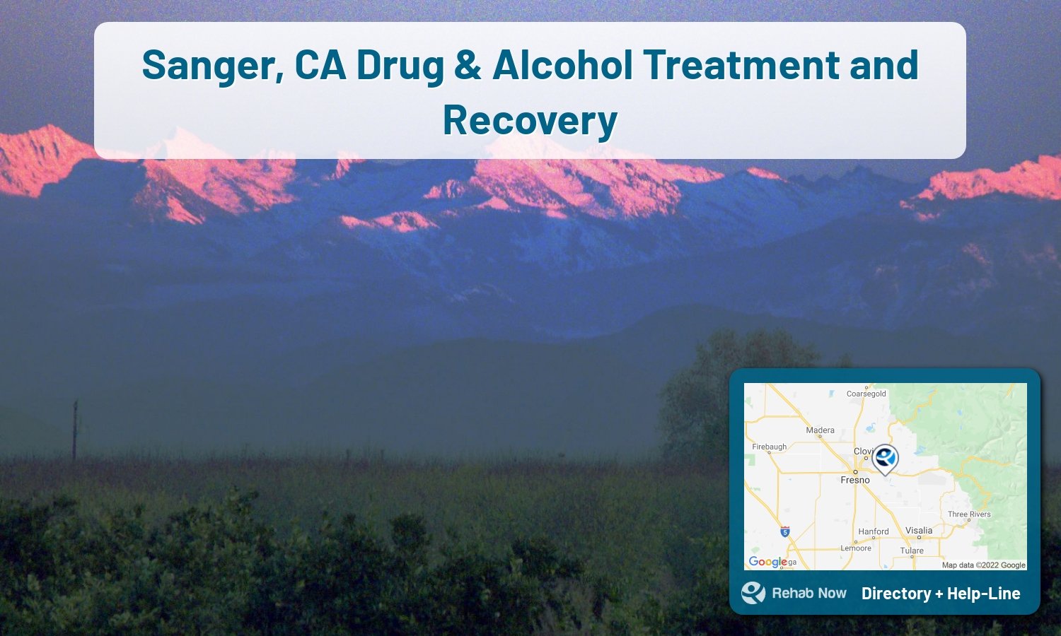 List of alcohol and drug treatment centers near you in Sanger, California. Research certifications, programs, methods, pricing, and more.
