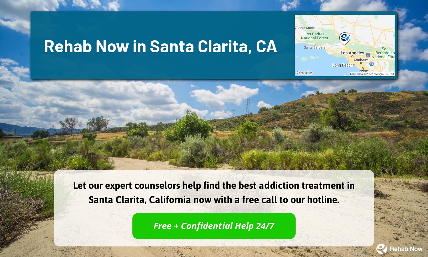 Let our expert counselors help find the best addiction treatment in Santa Clarita, California now with a free call to our hotline.
