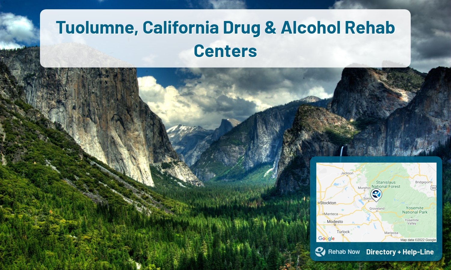 Drug rehab and alcohol treatment services near you in Tuolumne, California. Need help choosing a center? Call us, free.
