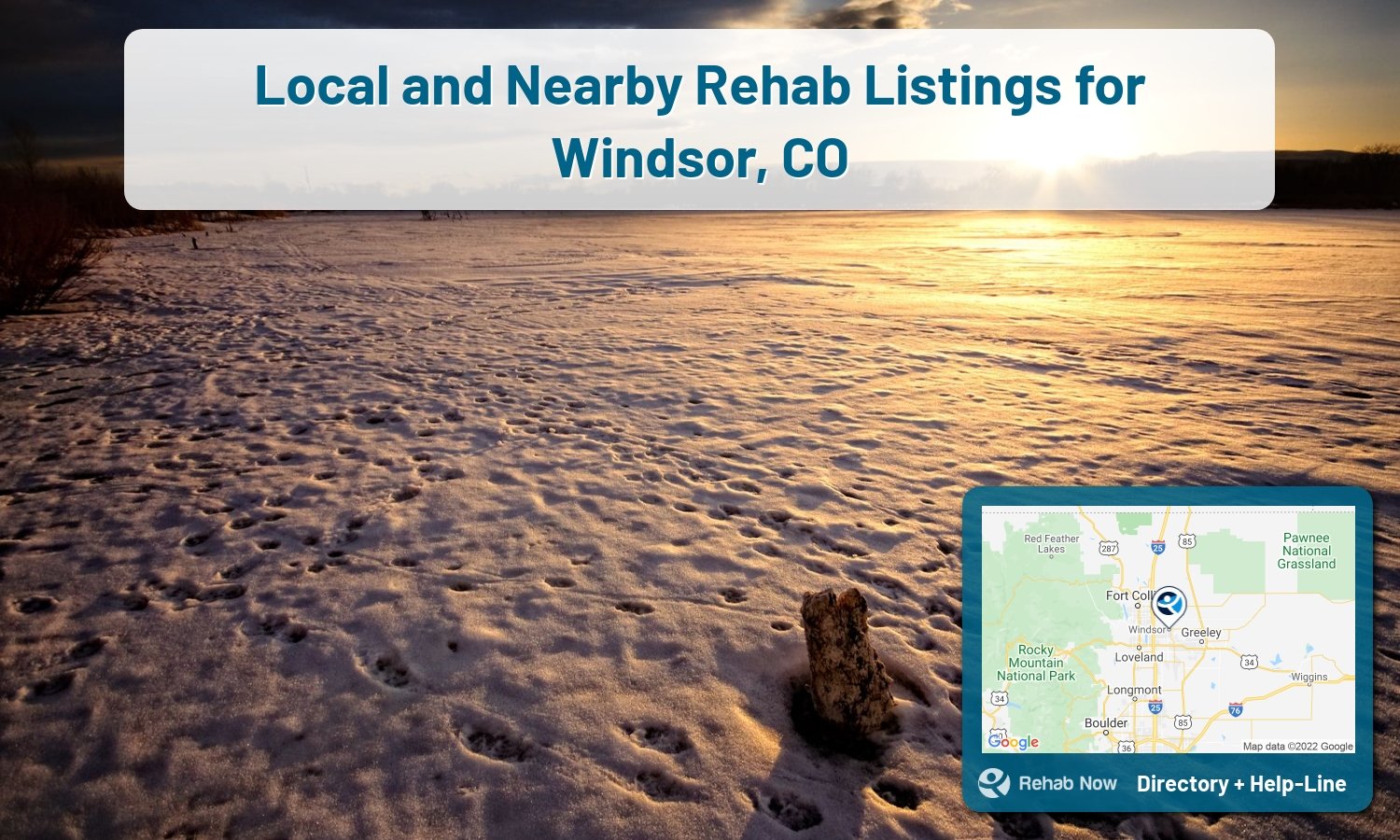 Drug rehab and alcohol treatment services near you in Windsor, Colorado. Need help choosing a center? Call us, free.