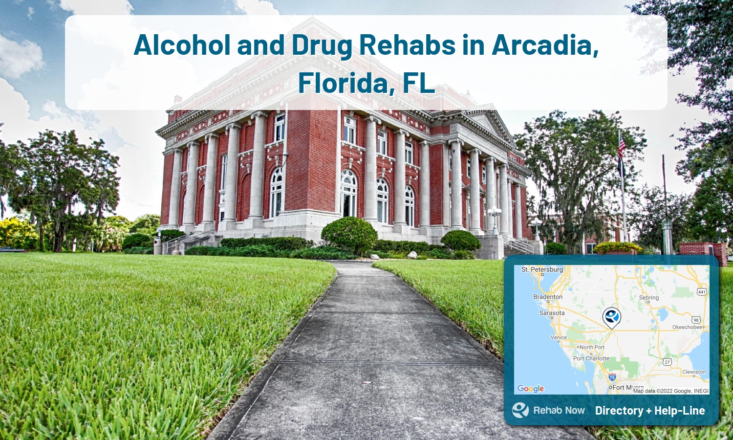 Drug rehab and alcohol treatment services nearby Arcadia, FL. Need help choosing a treatment program? Call our free hotline!