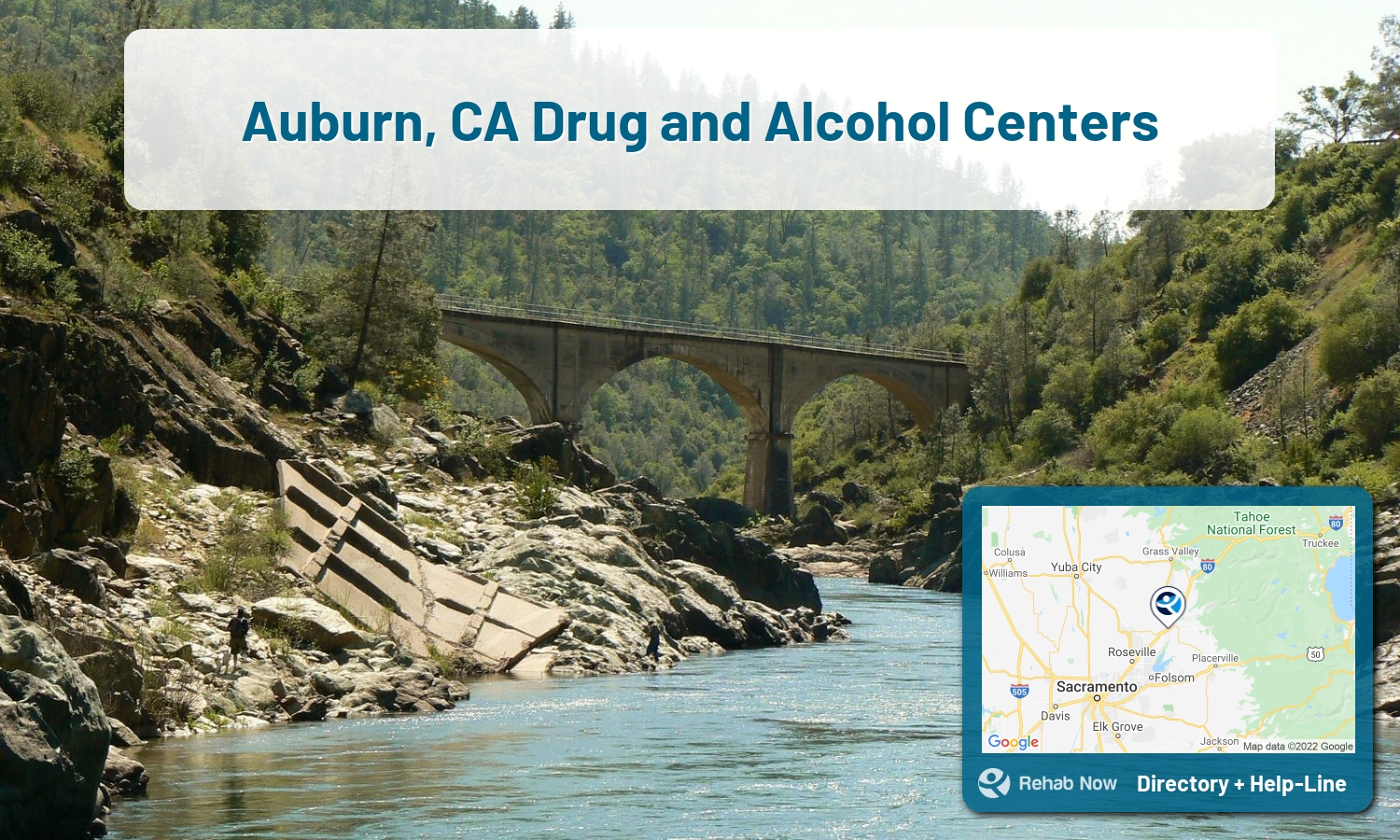 Struggling with addiction in Auburn, California? RehabNow helps you find the best treatment center or rehab available.