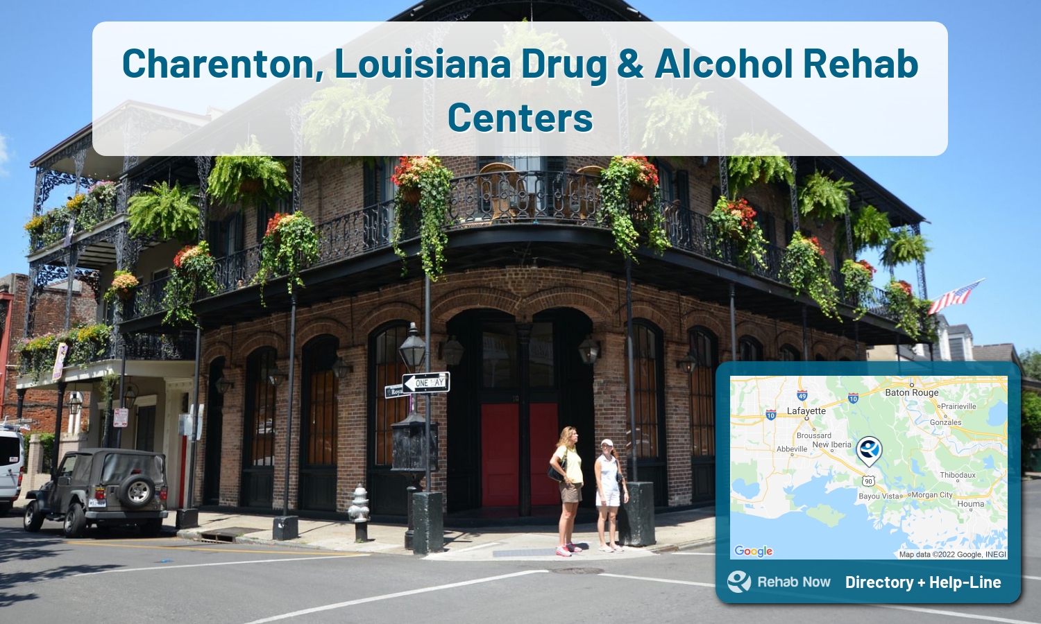 Charenton, LA Treatment Centers. Find drug rehab in Charenton, Louisiana, or detox and treatment programs. Get the right help now!
