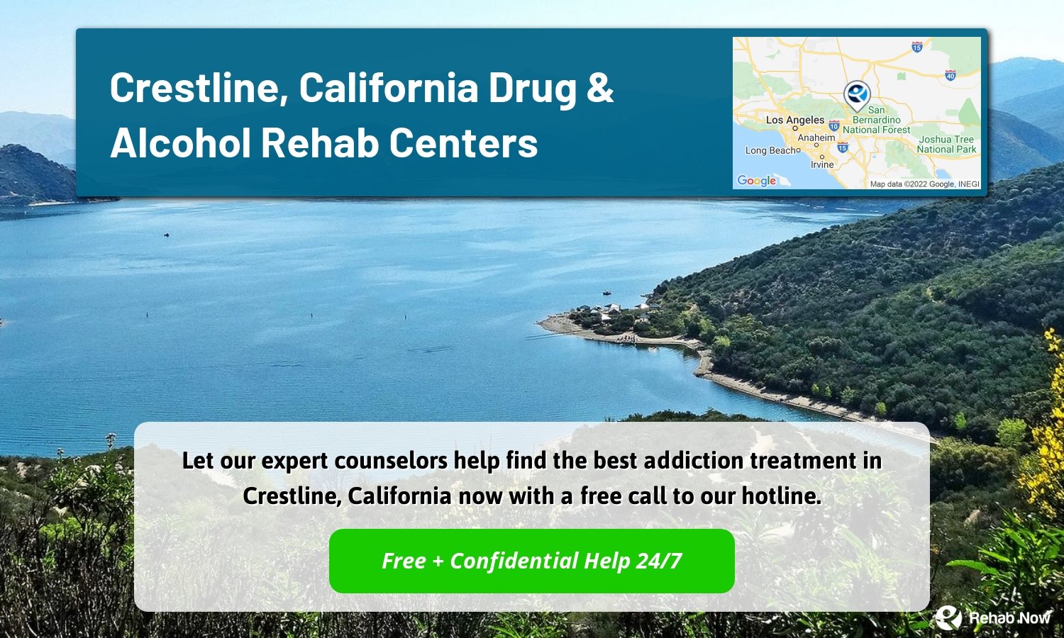 Let our expert counselors help find the best addiction treatment in Crestline, California now with a free call to our hotline.