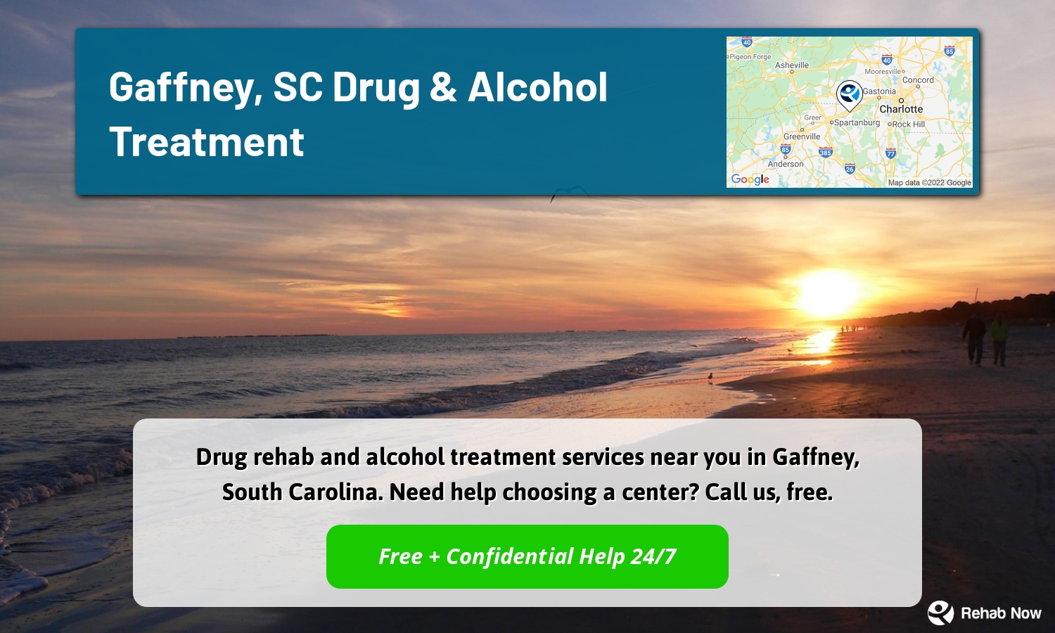 Drug rehab and alcohol treatment services near you in Gaffney, South Carolina. Need help choosing a center? Call us, free.