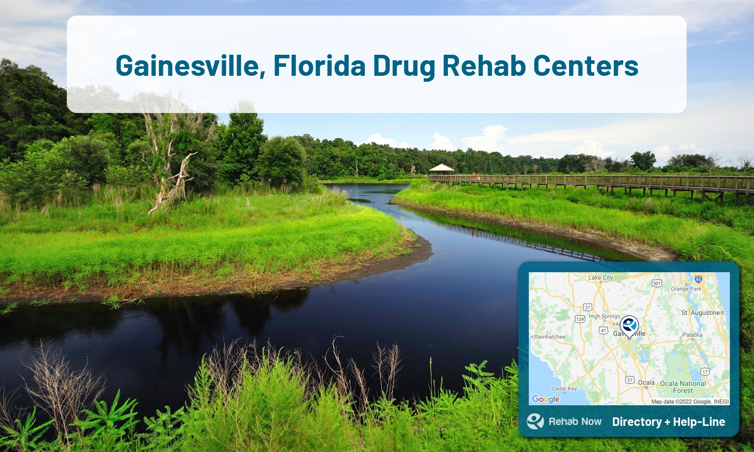 Our experts can help you find treatment now in Gainesville, Florida. We list drug rehab and alcohol centers in Florida.