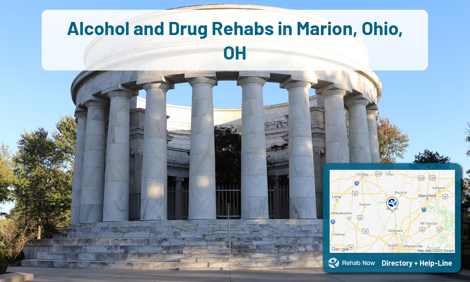 Need treatment nearby in Marion, Ohio? Choose a drug/alcohol rehab center from our list, or call our hotline now for free help.