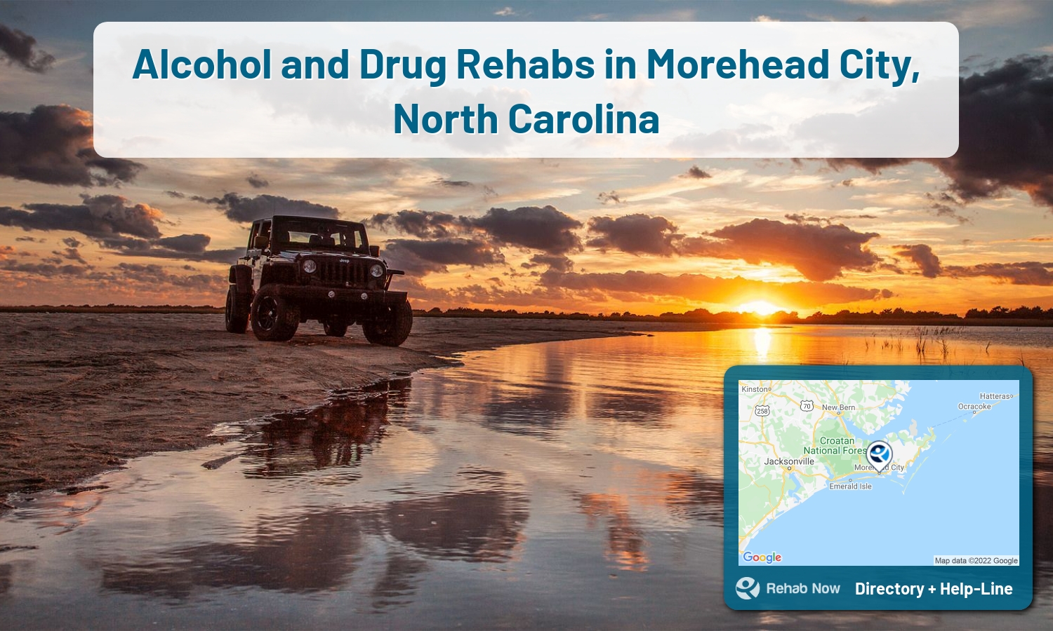 Struggling with addiction in Morehead City, North Carolina? RehabNow helps you find the best treatment center or rehab available.