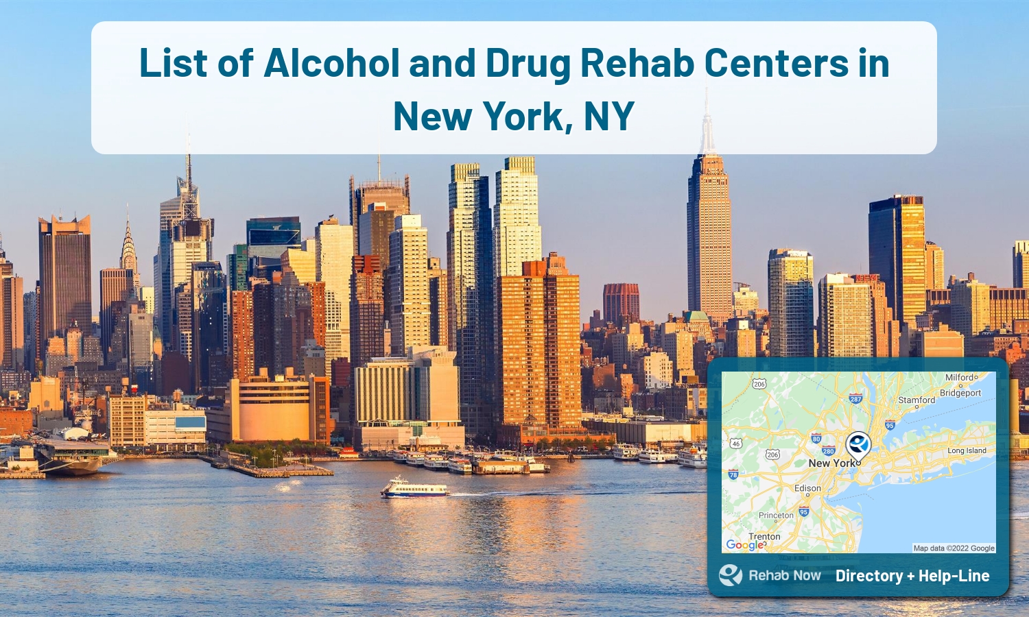 Need treatment nearby in New York, New York? Choose a drug/alcohol rehab center from our list, or call our hotline now for free help.