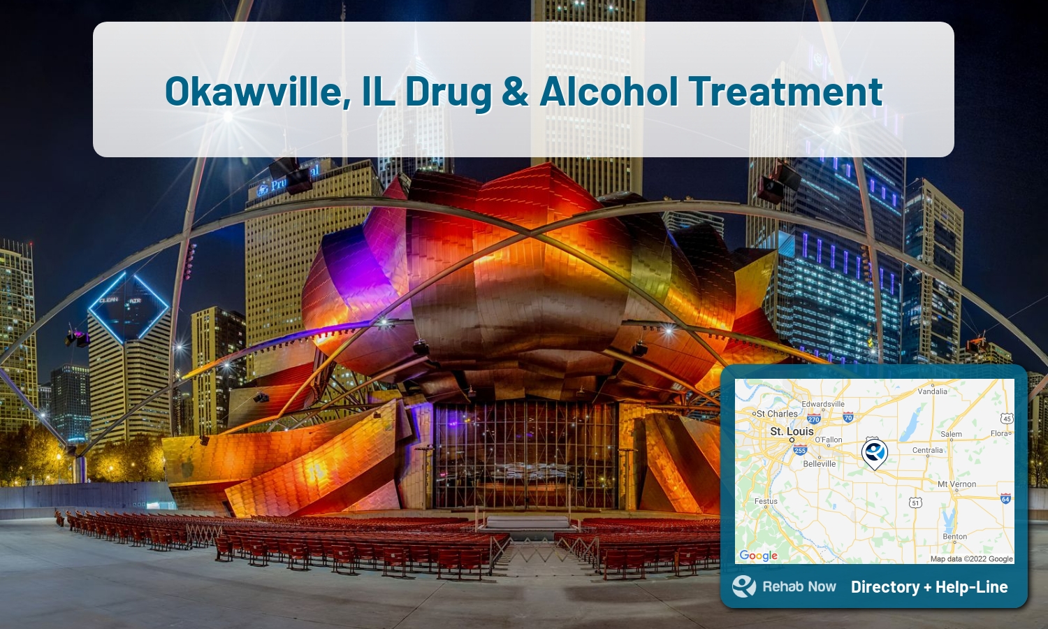 Our experts can help you find treatment now in Okawville, Illinois. We list drug rehab and alcohol centers in Illinois.