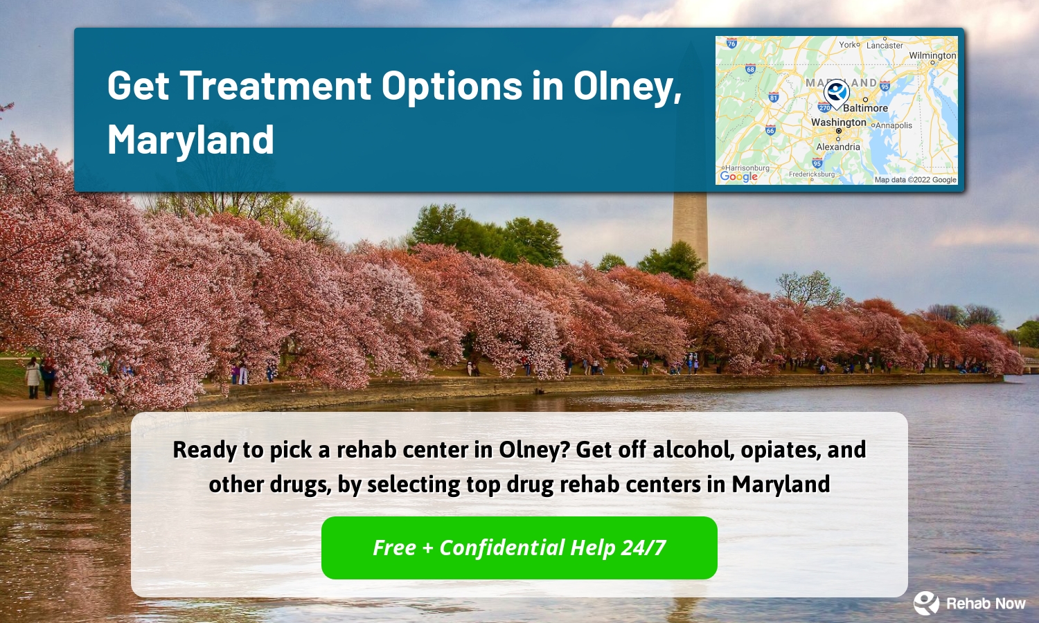 Ready to pick a rehab center in Olney? Get off alcohol, opiates, and other drugs, by selecting top drug rehab centers in Maryland
