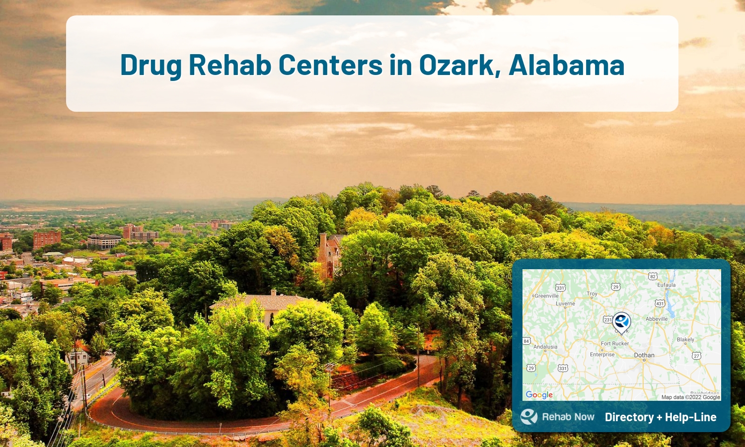 Drug rehab and alcohol treatment services near you in Ozark, Alabama. Need help choosing a center? Call us, free.