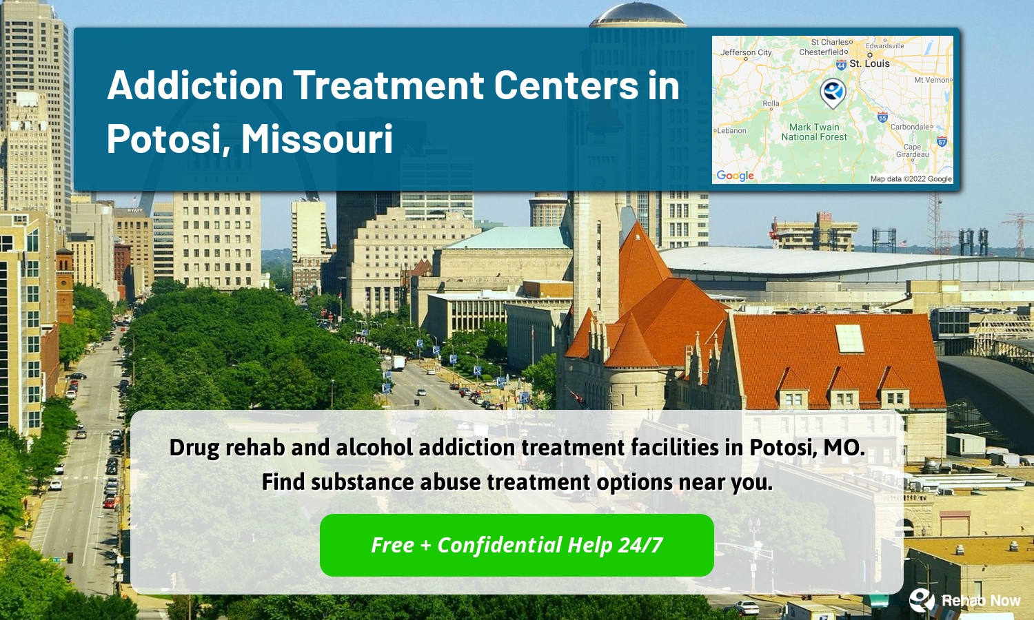 Drug rehab and alcohol addiction treatment facilities in Potosi, MO. Find substance abuse treatment options near you.