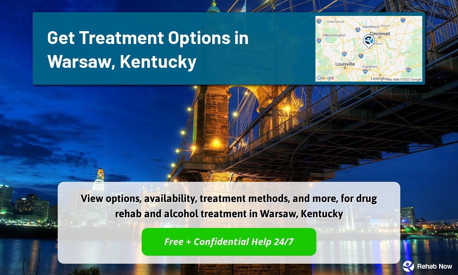 View options, availability, treatment methods, and more, for drug rehab and alcohol treatment in Warsaw, Kentucky