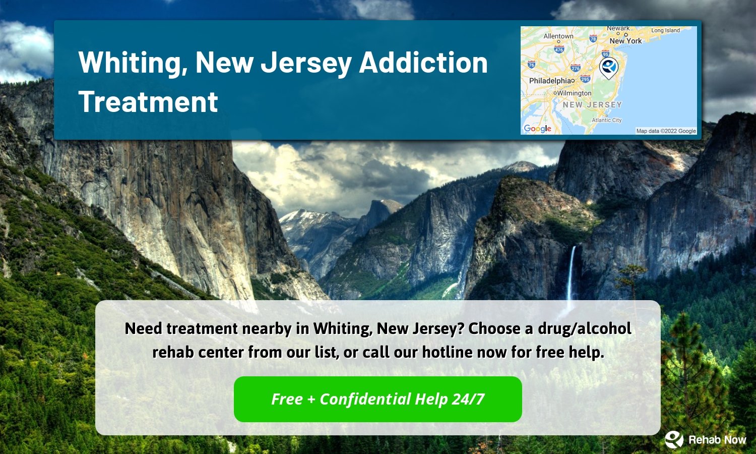 Need treatment nearby in Whiting, New Jersey? Choose a drug/alcohol rehab center from our list, or call our hotline now for free help.