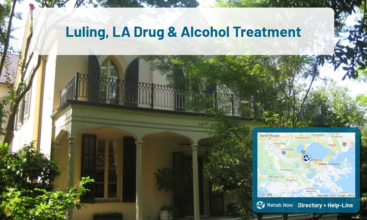 Ready to pick a rehab center in Luling? Get off alcohol, opiates, and other drugs, by selecting top drug rehab centers in Louisiana