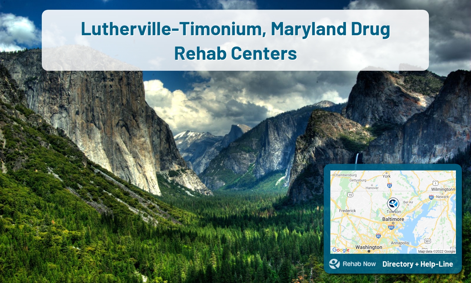 Struggling with addiction in Lutherville-Timonium, Maryland? RehabNow helps you find the best treatment center or rehab available.