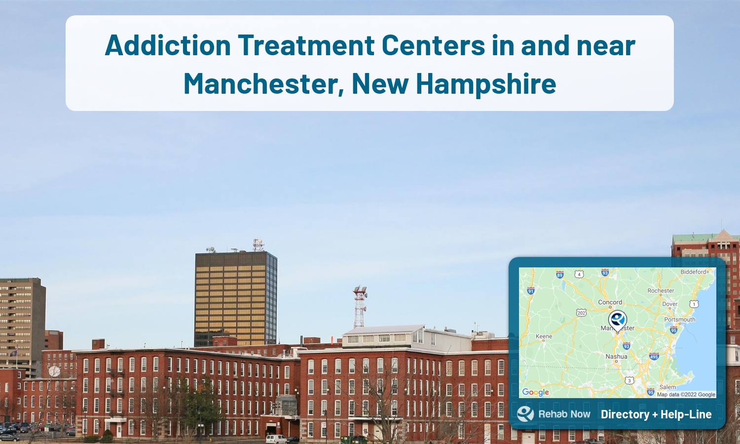 Manchester, NH Treatment Centers. Find drug rehab in Manchester, New Hampshire, or detox and treatment programs. Get the right help now!