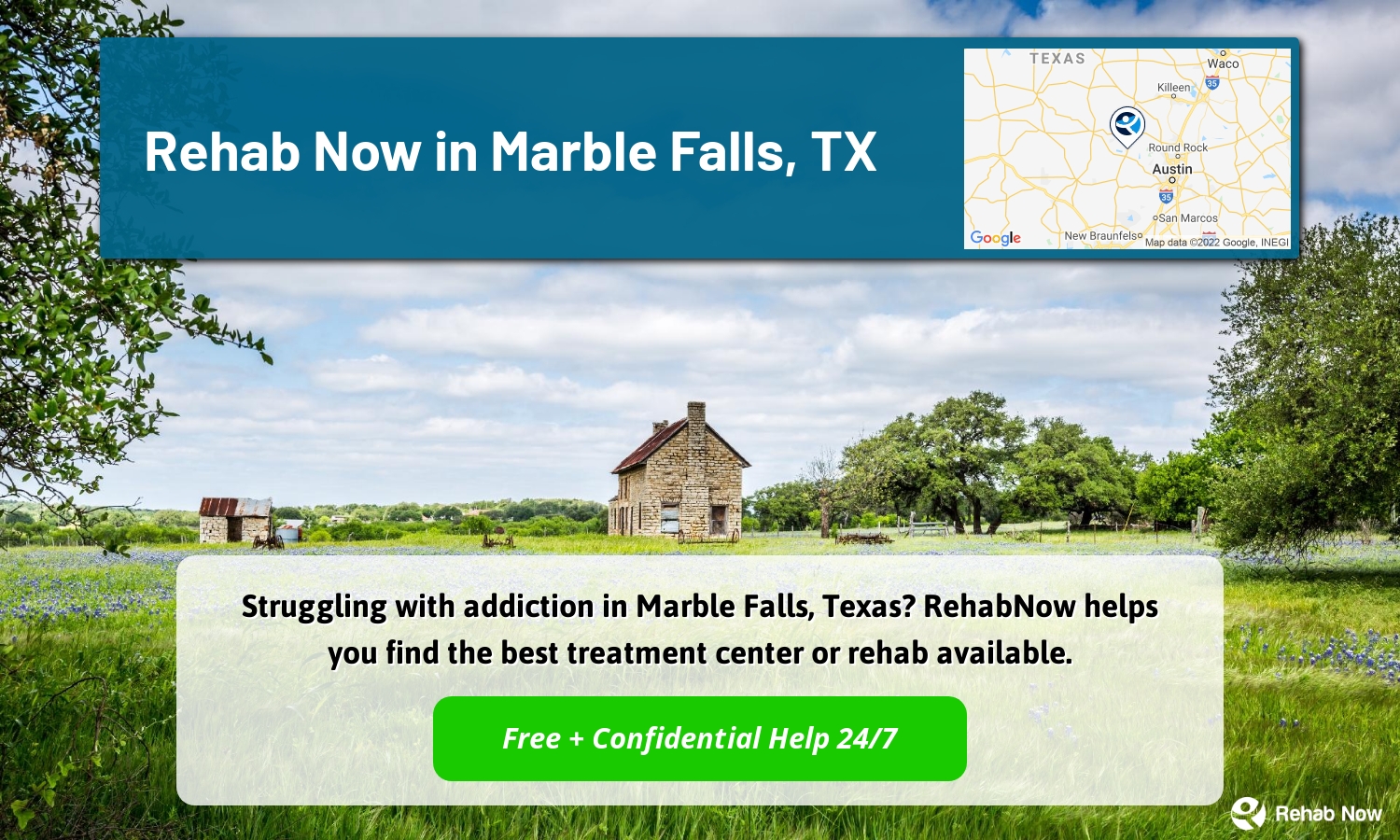 Struggling with addiction in Marble Falls, Texas? RehabNow helps you find the best treatment center or rehab available.