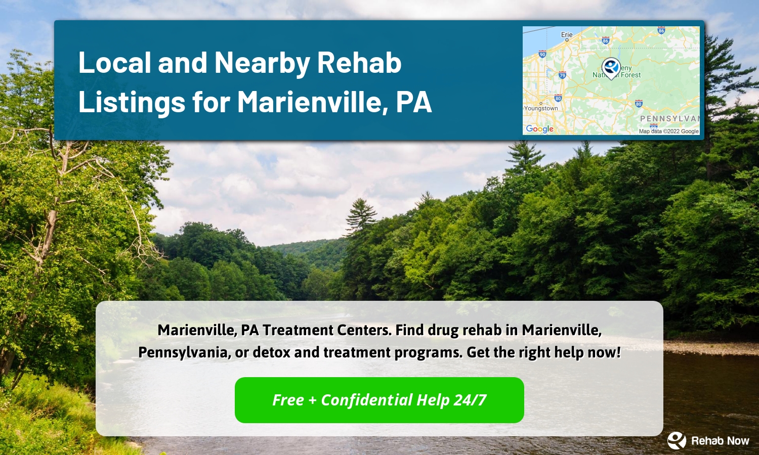 Marienville, PA Treatment Centers. Find drug rehab in Marienville, Pennsylvania, or detox and treatment programs. Get the right help now!