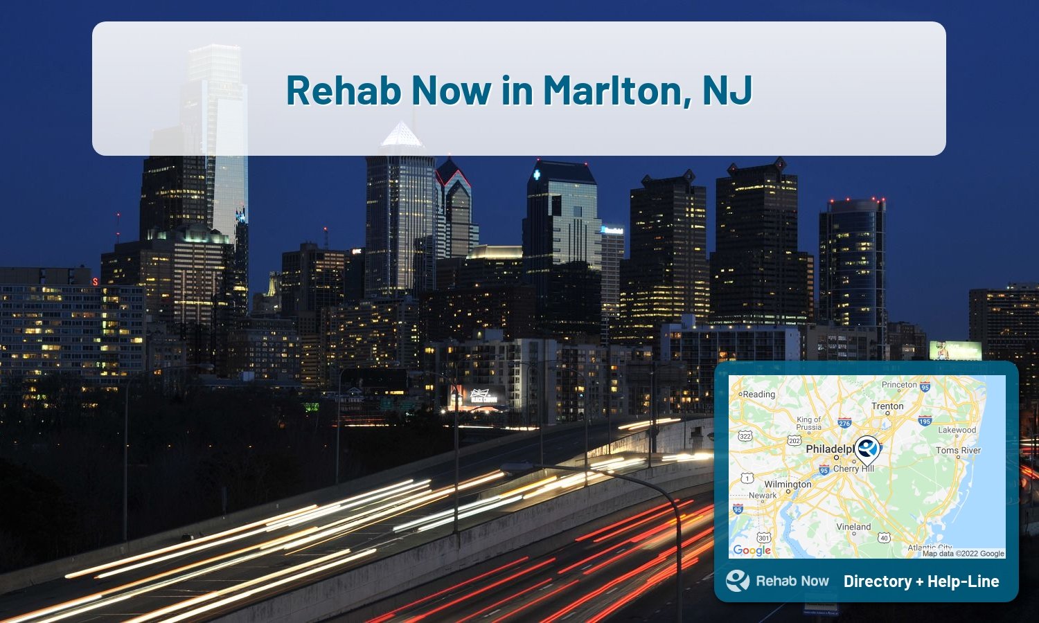 Drug rehab and alcohol treatment services near you in Marlton, New Jersey. Need help choosing a center? Call us, free.