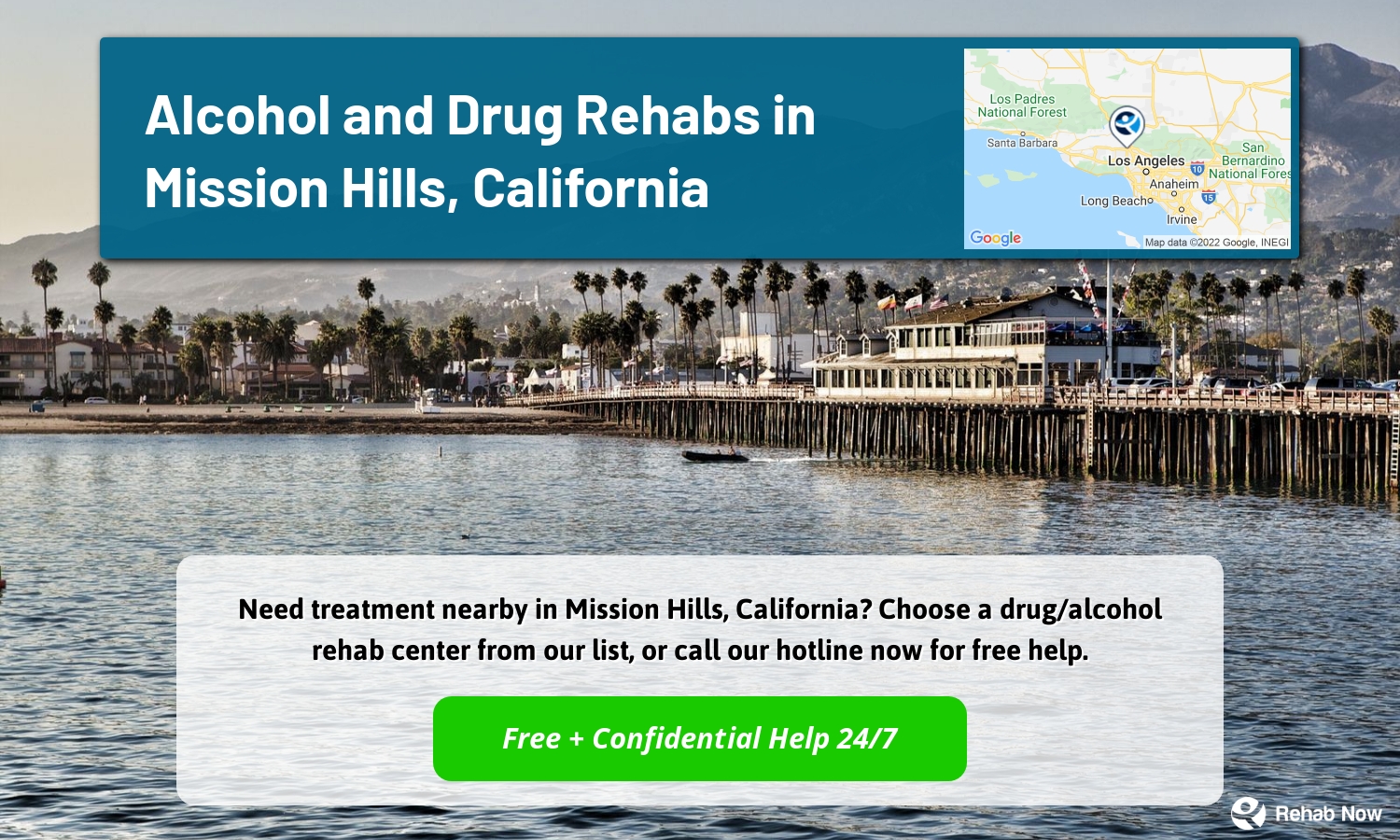 Need treatment nearby in Mission Hills, California? Choose a drug/alcohol rehab center from our list, or call our hotline now for free help.