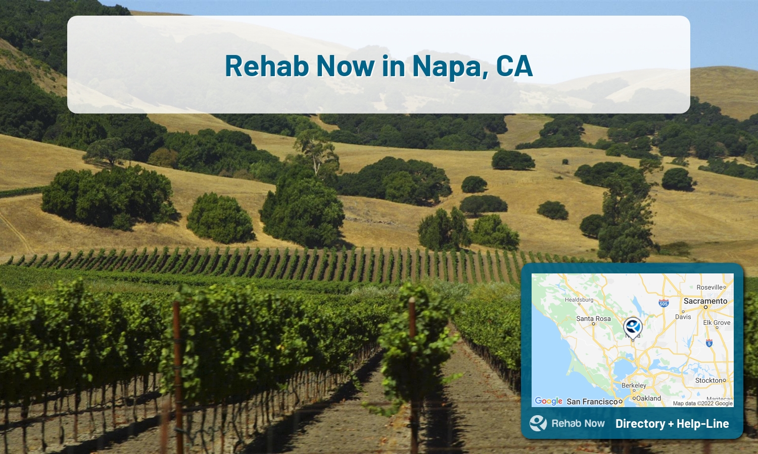Drug rehab and alcohol treatment services nearby Napa, CA. Need help choosing a treatment program? Call our free hotline!