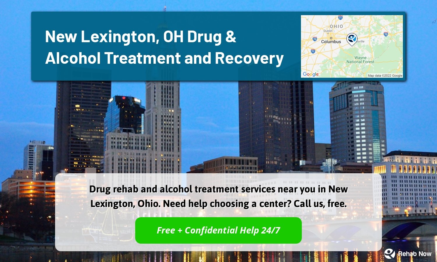 Drug rehab and alcohol treatment services near you in New Lexington, Ohio. Need help choosing a center? Call us, free.