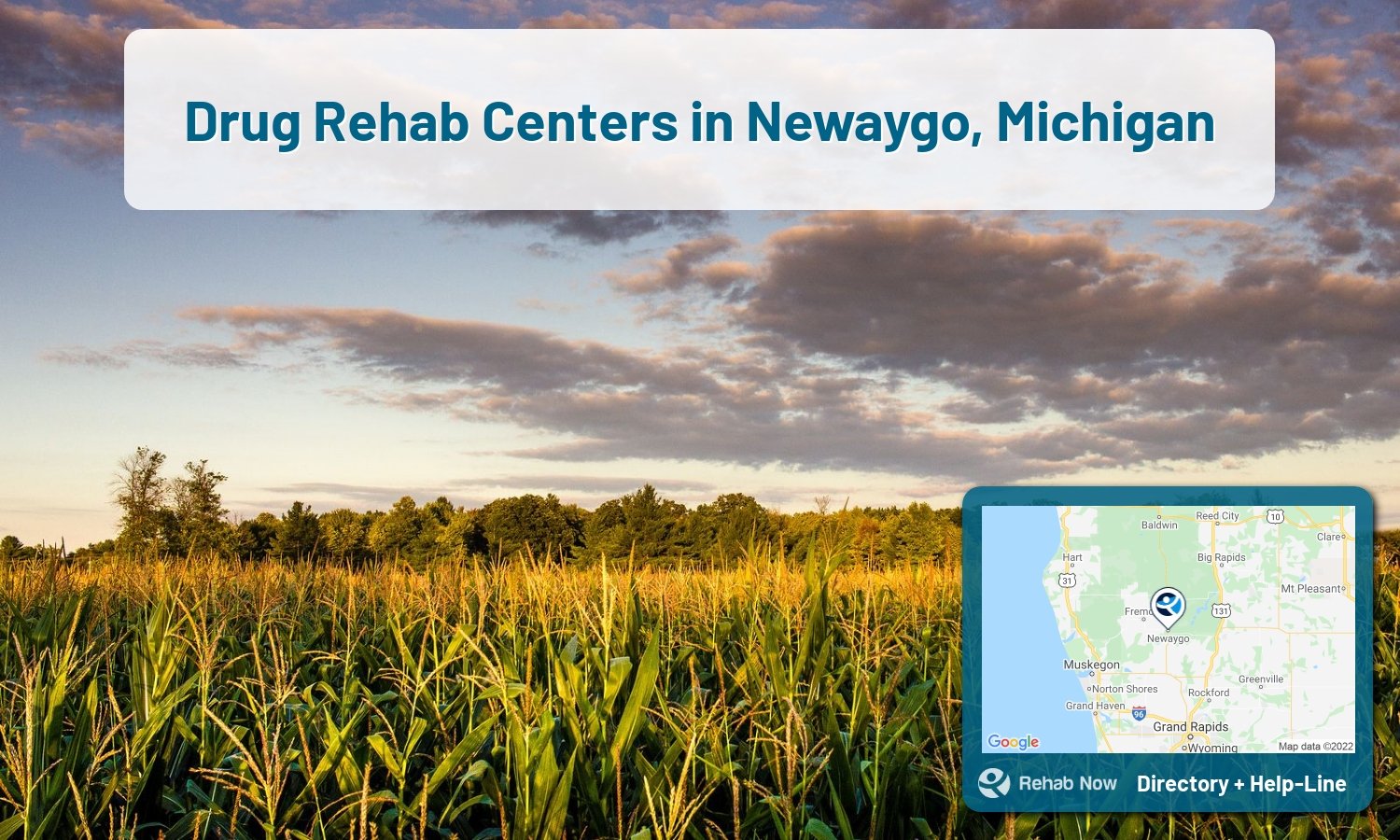 Drug rehab and alcohol treatment services near you in Newaygo, Michigan. Need help choosing a center? Call us, free.
